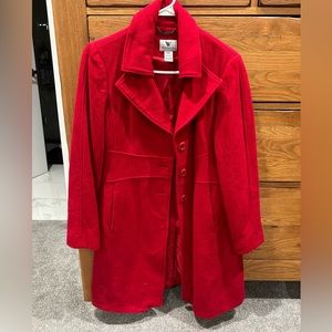 Long red Worthington coat